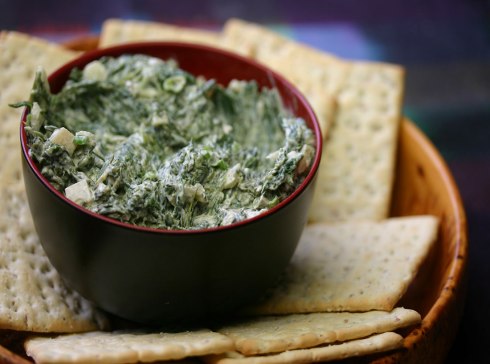 spinach and water chestnut dip